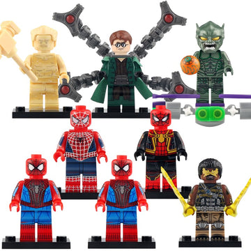 Doctor Octopus Electro Green Goblin Sandman MCU Spider-Man No Way Home (2021) Custom Brick Compatible Minifigure Toy
