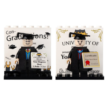 University Graduation Student Graduate Ceremony Custom Brick Compatible Minifigure Toy