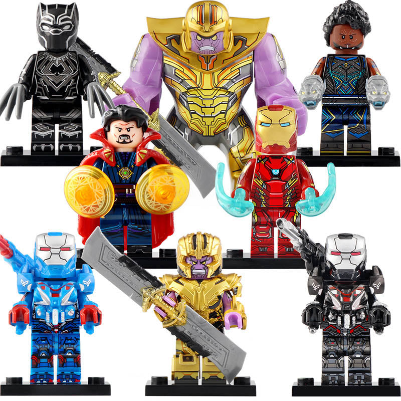 Thanos Iron Man Dr Strange Black Panther Shuri War Machine Iron Patriot MCU Avengers: Endgame Custom Brick Compatible Minifigure Toy