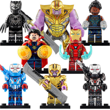 Thanos Iron Man Dr Strange Black Panther Shuri War Machine Iron Patriot MCU Avengers: Endgame Custom Brick Compatible Minifigure Toy