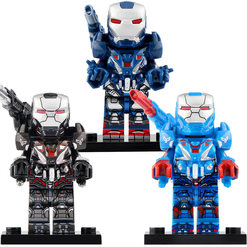 War Machine Mk 2 Mk 6 Iron Patriot Minifigure MCU Avengers Endgame (2019) Custom Brick Compatible Minifigure Toy
