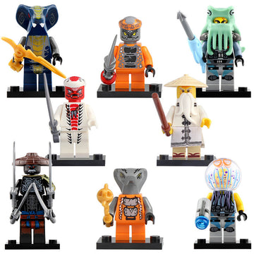 Slithraa Snike Chokun Snappa Sensei Wu Jelly Four Eyes NINJAGO Rise of the Snakes Custom Brick Compatible Minifigure Toy