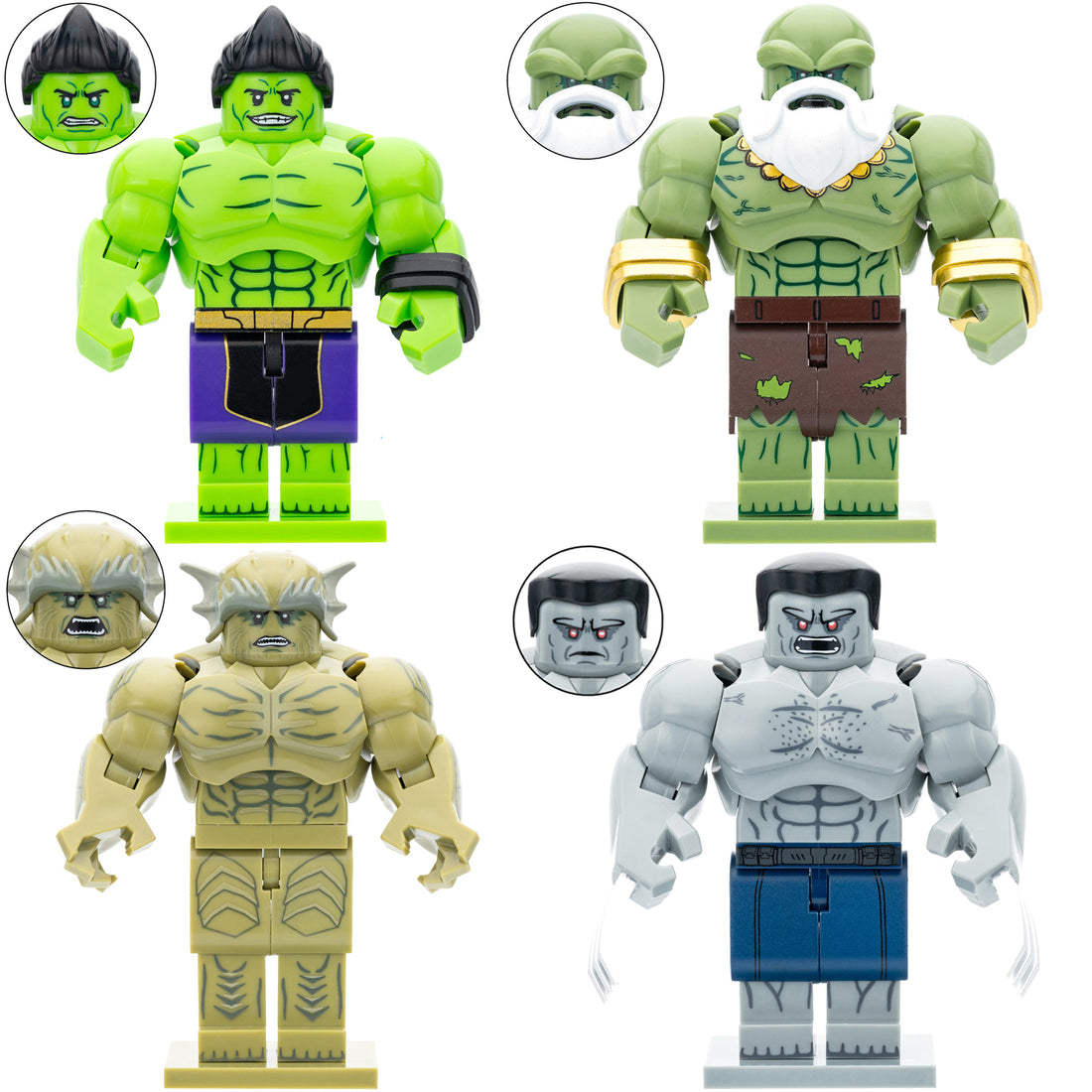 Hulk Weapon H Abomination Maestro Amadeus Cho Marvel Super Heroes Custom Brick Compatible Minifigure Toy