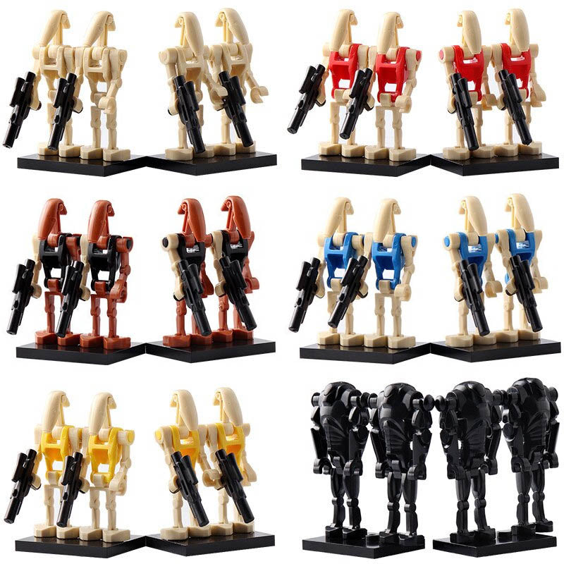 Battle Droid Security Battle Droid Pilot Battle Droid Commander RO-GR Super Battle Droid K-2SO Star Wars Brick Compatible Minifigure Toy