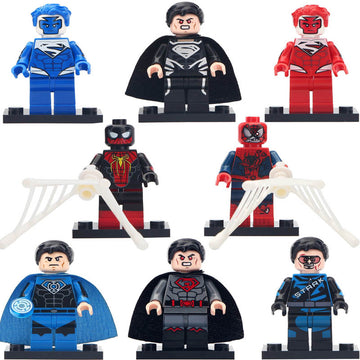 Tony Stark Spider-man Spider-Phoenix Red Son Superman Multiverse Superheroes Custom Brick Compatible Minifigure Toy