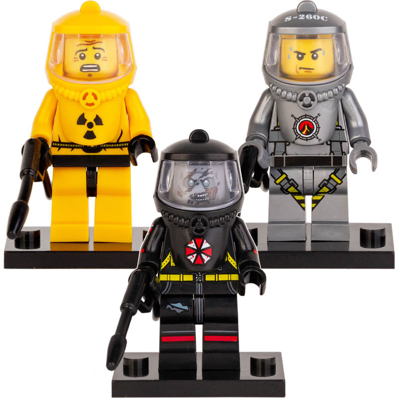 Hazmat Radiation Suit for Biological Contamination Brick Compatible Minifigure Toy