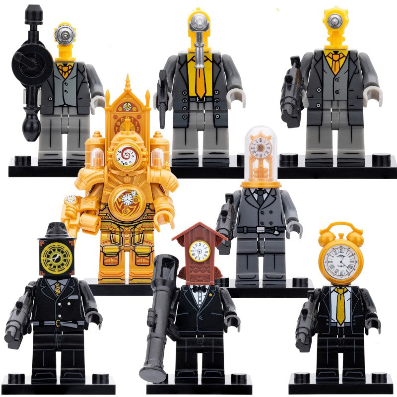 Skibidi Toilet Drillman Titan Clockman Bell Man Cuckoo Clockman Alarm Clockman Custom Brick Compatible Minifigure Toy