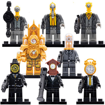 Skibidi Toilet Drillman Titan Clockman Bell Man Cuckoo Clockman Alarm Clockman Custom Brick Compatible Minifigure Toy
