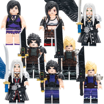 Tifa Lockhart Cloud Strife Zack Fair Sephiroth Final Fantasy VII Video Game Custom Brick Compatible Minifigure Toy