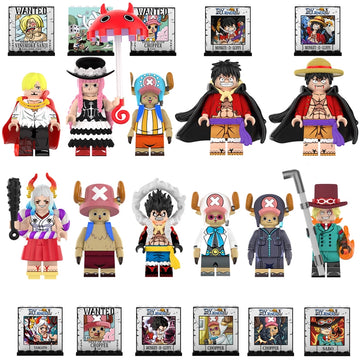 One Piece Anime Monkey D. Luffy Gear 4 Sabo Yamato Sanji Perona Tony Tony Chopper Custom Brick Compatible Minifigure Toy