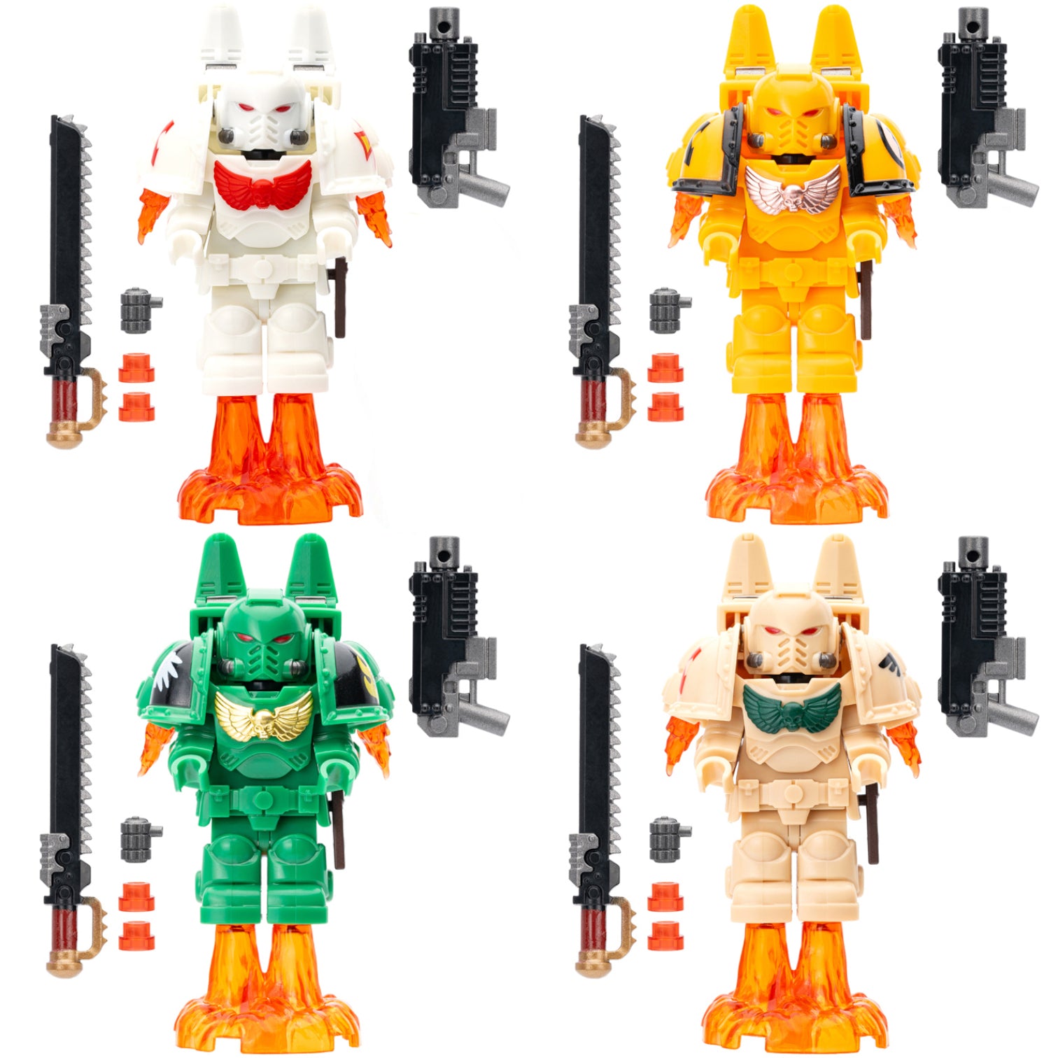 Warhammer 40K Space Marine Jump Pack Intercessor Warrior Custom Brick Compatible Minifigure Toy