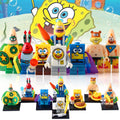 Mr. Krabs Sandy Patrick Ice Cream Vendor SpongeBob SquarePants Custom Brick Compatible Minifigure Toy