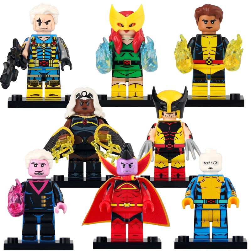 Cable Jean Grey Storm Sunspot Wolverine Bastion Gladiator Morph Inspired Animated Series X-Men '97 (2024) Brick Compatible Minifigure Toy