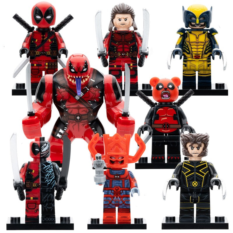 Deadpool Nicepool Wolverine Venompool Pandapool Galactuspool Wolverine MCU Super Heroes Custom Brick Compatible Minifigure Toy