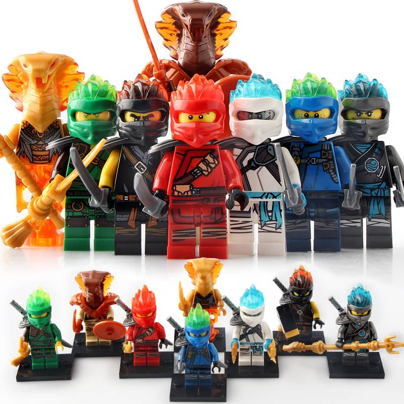 Jay Zane Kai Lloyd Nya Cole Pyro Destroyer Aspheera Ninjago Secrets of the Forbidden Spinjitzu Custom Brick Compatible Minifigure Toy
