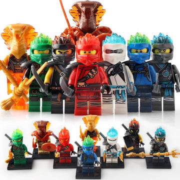 Jay Zane Kai Lloyd Nya Cole Pyro Destroyer Aspheera Ninjago Secrets of the Forbidden Spinjitzu Custom Brick Compatible Minifigure Toy