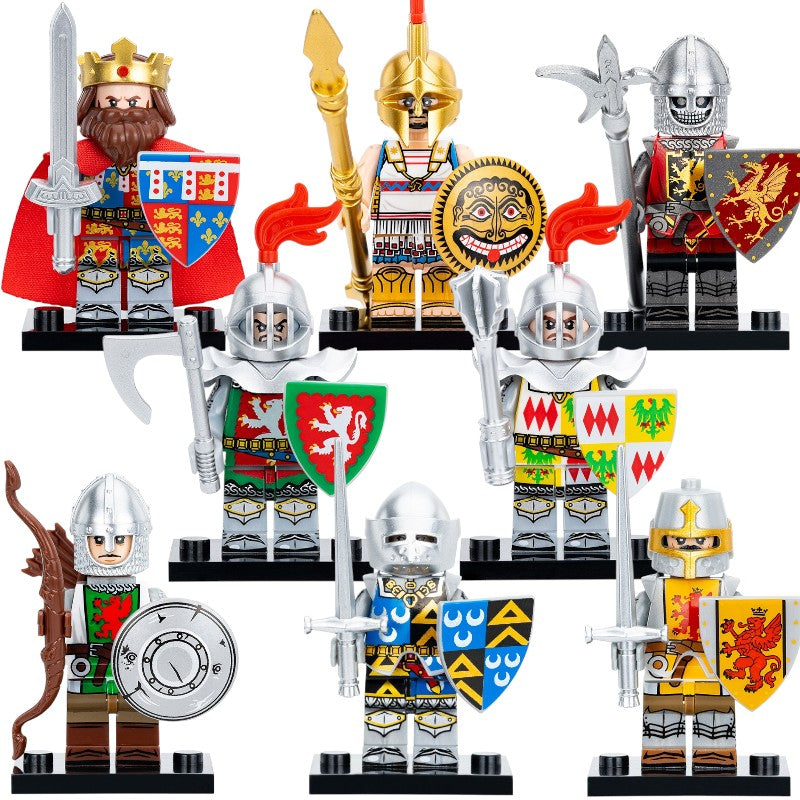 Ancient Medieval Castle Knights Richard the Lionheart Greek Hoplite English Nobles Custom Brick Compatible Minifigure Toy