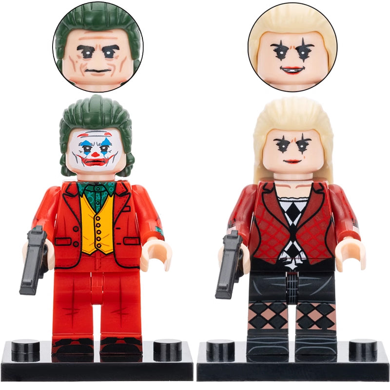 Arthur Fleck and Harley Quinn Movie Joker: Folie à Deux (2024) Custom Brick Compatible Minifigure Toy