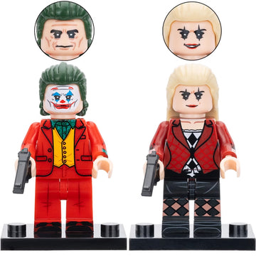 Arthur Fleck and Harley Quinn Movie Joker: Folie à Deux (2024) Custom Brick Compatible Minifigure Toy