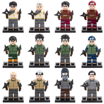 Naruto Shippuden Shisui Kumogakure Shinobi Iwagakure Shinobi Kisame Korobi Might Guy Ebisu Kirigakure Shinobi Kiba Satetsu Brick Compatible Minifigure Toy