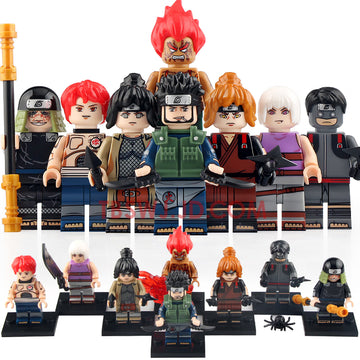 Hozuki Suigetsu Sarutobi Asuma Might Guy Mitarashi Anko Sasori Hiruzen Sarutobi Fū Yamanaka Torune Aburame Naruto Shippuden Brick Compatible Minifigure Toy