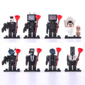 Speakerman TV Woman Cameraman TV Man Skibidi Toilet Custom Brick Compatible Minifigure Toy