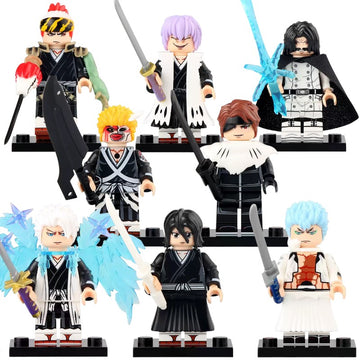 Ichigo Rukia Renji Toshiro Grimmjow Aizen Gin Yhwach Anime Bleach Custom Brick Compatible Minifigure Toy