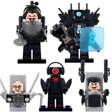 Humanoid Toilet Man Titan Cameraman Dr Toilet Man Female Agent Gman Skibidi Toilet Custom Brick Compatible Minifigure Toy