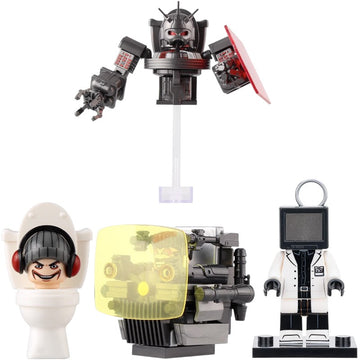 Skibidi Toilet YouTube Shorts Suspended Toilet Man JD Toilet Man Gman 4.0 Scientist TV Man Custom Brick Compatible Minifigure Toy