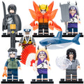 Anime Naruto Shippuden Naruto Uzumaki Sasuke Uchiha Yamato Kiba Kinkaku Ginkaku Enma Custom Brick Compatible Minifigure Toy