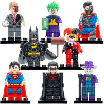 DC Batman Superman Joker Harley Quinn Nightwing Two Face Cyborg Superman Custom Brick Compatible Minifigure Toy