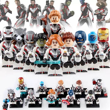 Iron Man War Machine Captain America Thor Hawkeye Ant-Man Rocket Raccoon Black Widow Hulk Nebula MCU Avengers Endgame (2019) Brick-Compatible Minifigure Toy