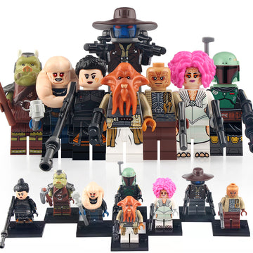 Star Wars The Book of Boba Fett Bib Fortuna Fennec Shand Cad Bane Theelin Dancer Quarren Gamorrean Guard Weequay Guard Brick Compatible Minifigure Toy
