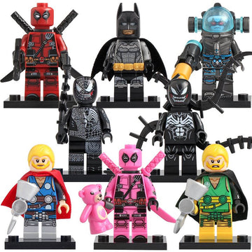 Deadpool Thor The Hammer Spider-man Venom Batman Multiverse Superhero Custom Brick Compatible Minifigure Toy