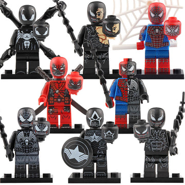 Venom Venompool Spider-man Captain America MCU Super Heroes Custom Brick Compatible Minifigure Toy