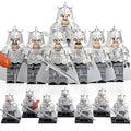 Game of Thrones Kingsguard Silver Royal Protector with Shiny Armor Custom Brick Compatible Minifigure Toy