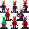 Captain Ham-erica Iron Ham Deadpool Ham Daredevil Ham Hulk Ham Ant-Ham Spider-Ham Marvel Ultimate Civil War Custom Brick Compatible Minifigure Toy