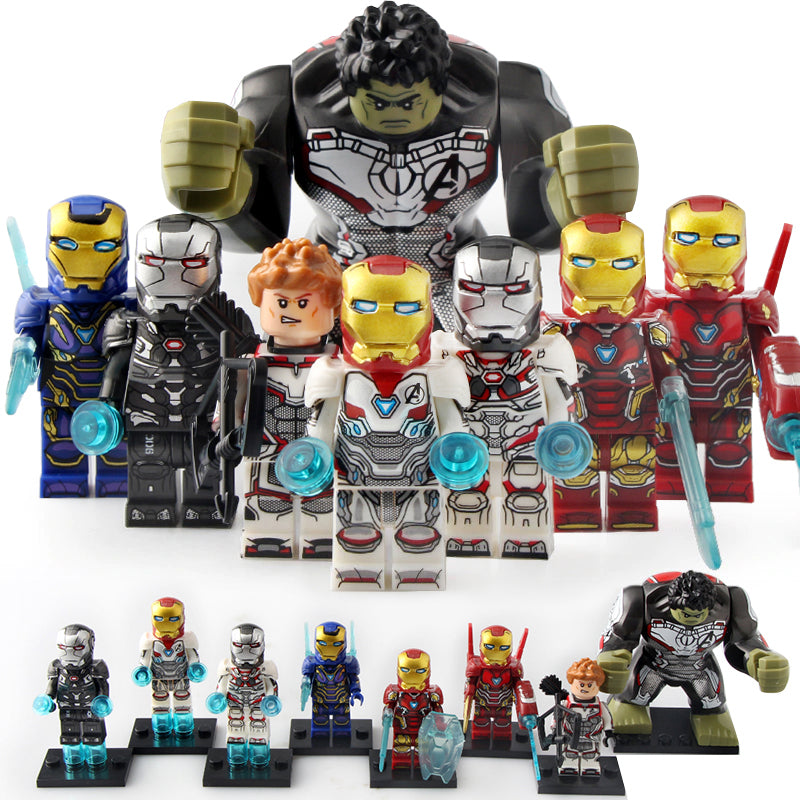Hulk Pepper Potts Iron Man Mk 6 Mk 50 Mk 85 Hawkeye War Machine MCU Avengers Endgame (2019) Custom Brick Compatible Minifigure Toy