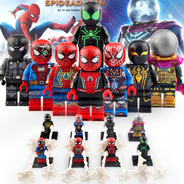 Iron Spider Mysterio Cyborg Spider-man Spider-Armor MK II MCU Spider-Man Far From Home (2019) Custom Brick Compatible Minifigure Toy