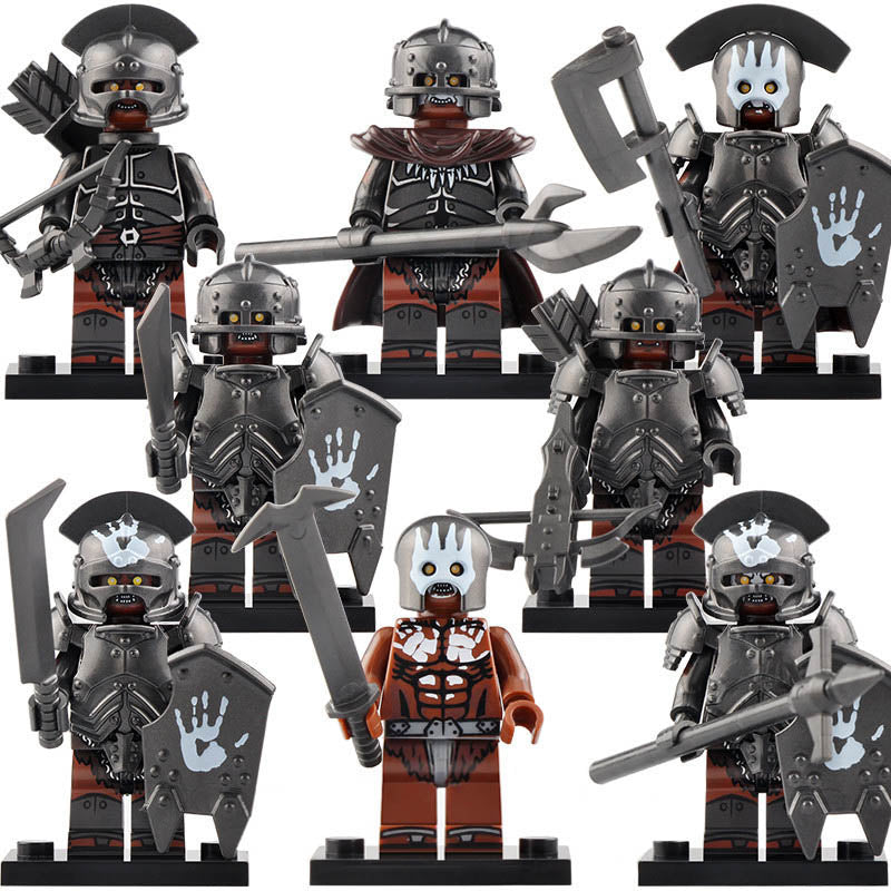 The Lord of the Rings Uruk-Hai Warriors Custom Brick Compatible Minifigure Toy