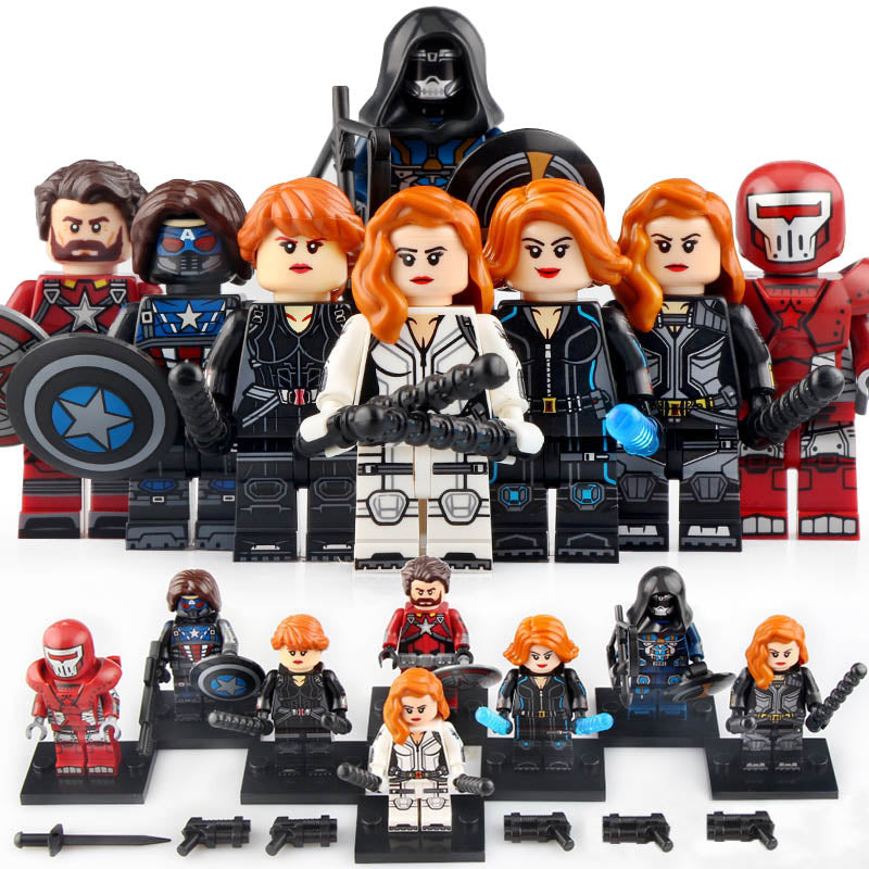 Black Widow Taskmaster Crimson Dynamo Red Guardian Bucky Barnes MCU Super Heroes Custom Brick Compatible Minifigure Toy