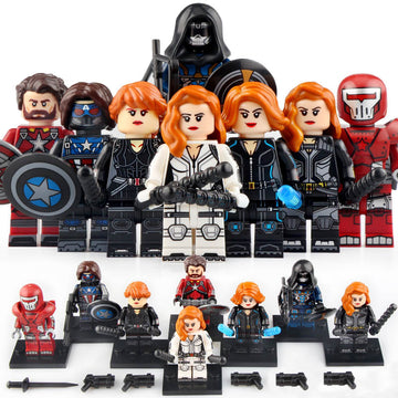 Black Widow Taskmaster Crimson Dynamo Red Guardian Bucky Barnes MCU Super Heroes Custom Brick Compatible Minifigure Toy