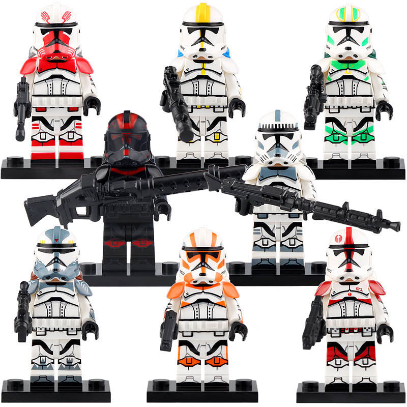 Horn Company Commander Wolffe Thorn 332nd Company 327th Star Corps 91st Recon Corps N7 Clone Trooper Star Wars Clone Wars Brick Compatible Minifigure Toy