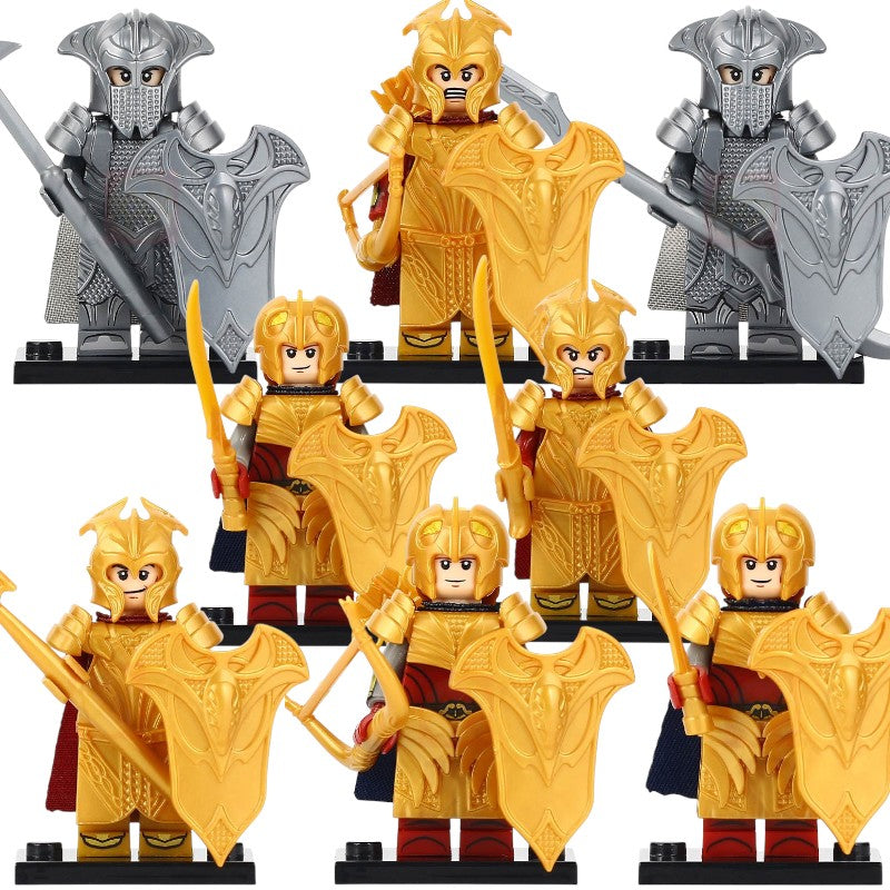 Lothlorien Armored Elven Warriors The Lord of the Rings Custom Brick Compatible Minifigure Toy
