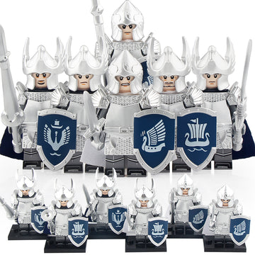Swan Knights of Dol Amroth Gondor Elite Army Lord of the Rings Custom Brick Compatible Minifigure Toy
