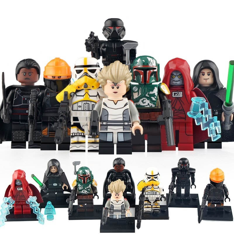 Star Wars Mandalorian Dark Trooper Palpatine Moff Gideon Fennec Shand Boba Fett Luke Skywalker Omega Artillery Stormtrooper Brick Compatible Minifigure Toy