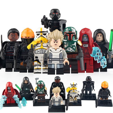 Star Wars Mandalorian Dark Trooper Palpatine Moff Gideon Fennec Shand Boba Fett Luke Skywalker Omega Artillery Stormtrooper Brick Compatible Minifigure Toy