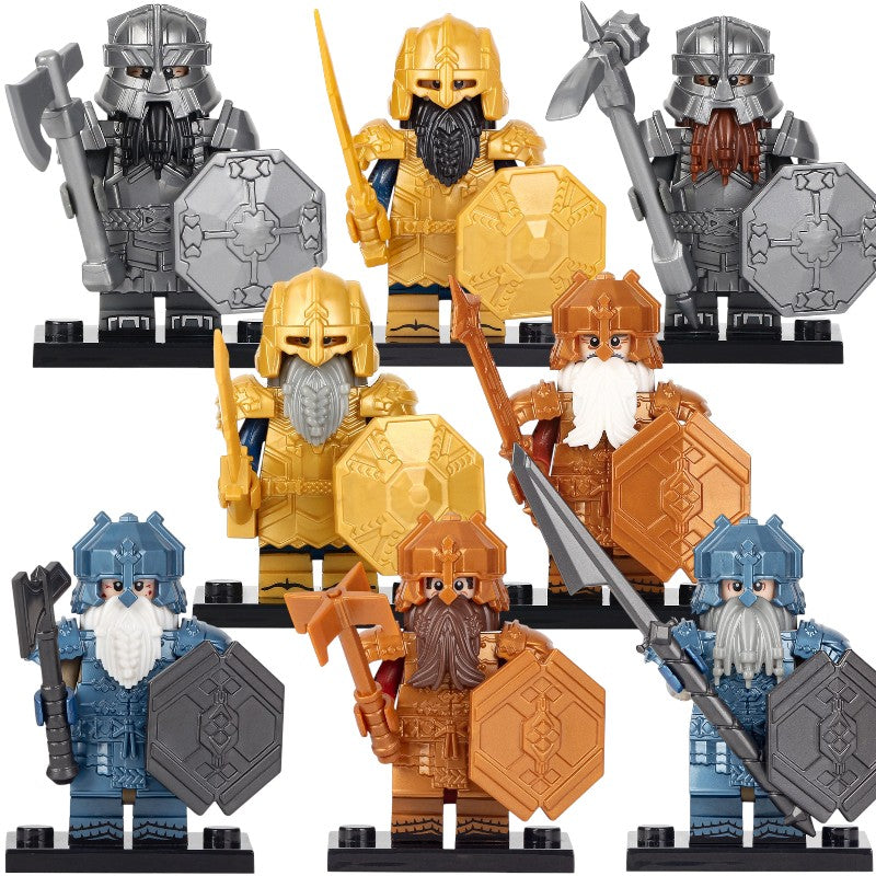Dwarven Warriors of Ered Luin The Hobbit LOTR Custom Brick Compatible Minifigure Toy