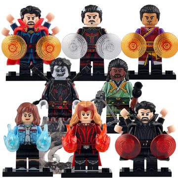 Doctor Strange Variants Wong America Chavez Mordo Scarlet Witch MCU Multiverse of Madness (2022) Custom Brick Compatible Minifigure Toy