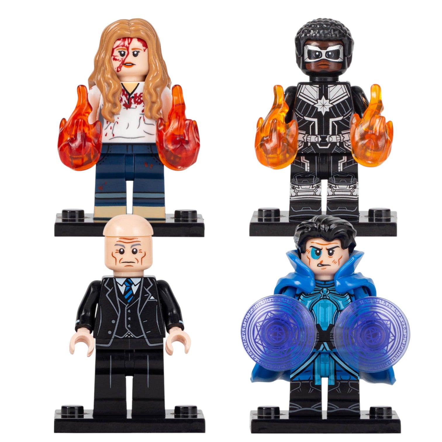 Professor X Supreme Strange Wanda Maximoff Captain Marvel MCU Dr Strange in the Multiverse of Madness Custom Brick Compatible Minifigure Toy